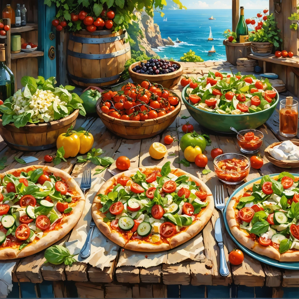 Mediteranske Salate iz Picerije: Živopisni Povrtni Prilozi